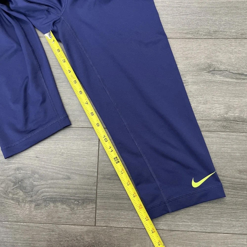 Nike Pro Capri Leggings Womens M Purple Green Compression Athletic
